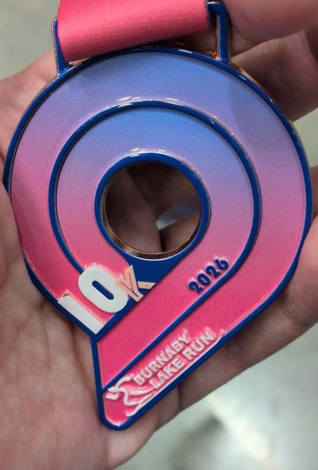 Burnaby Lake Run 2026 10K finisher medal